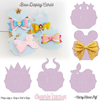 Display Card Template for Hair Bow | Bow Display Card Template | Packaging Card Svg