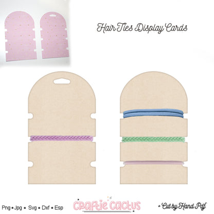 Hair Ties Display Card Template |Hair Accesories Packaging Card Svg A