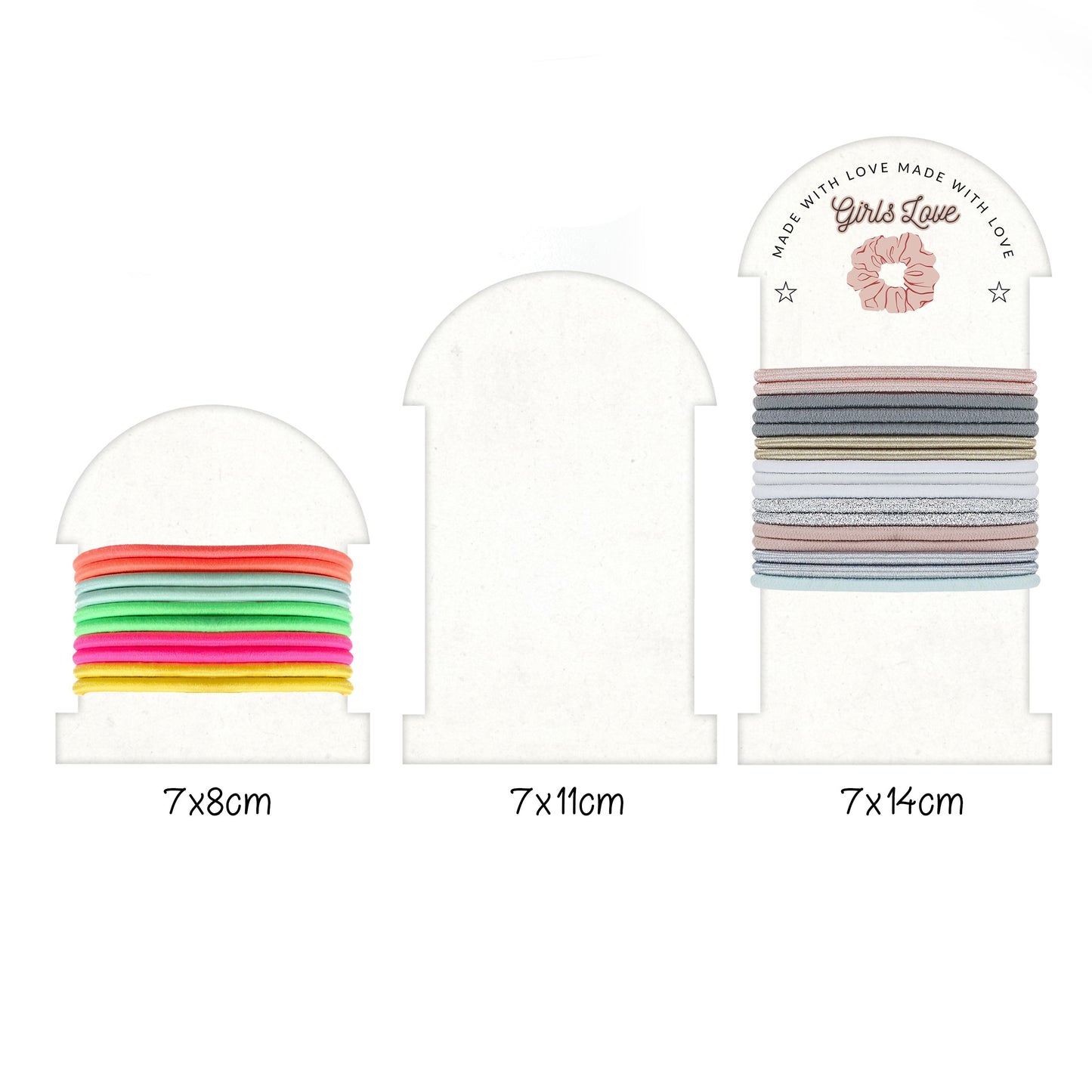 Hair Ties Display Card Template |Hair Accesories Packaging Card Svg B
