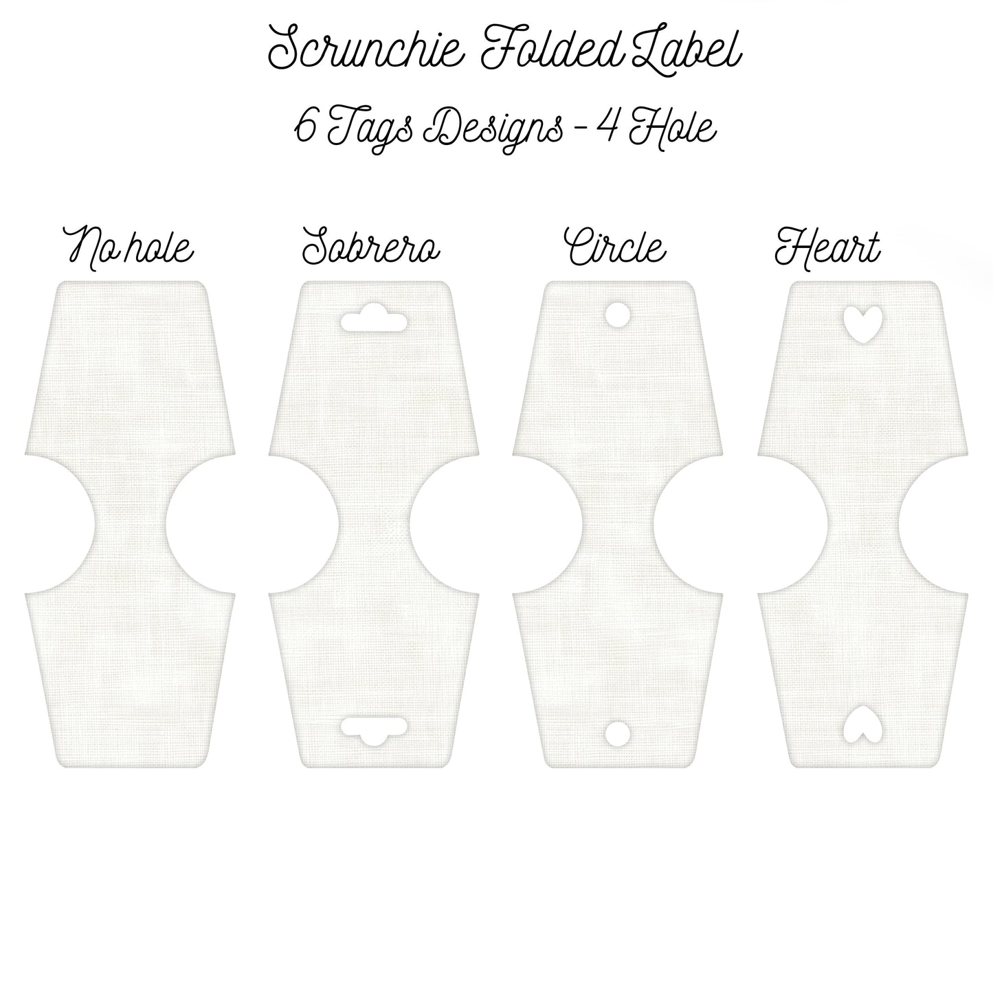 Jewelry/Hair Folded Tags Template |Hair Accesories Packaging Card Svg