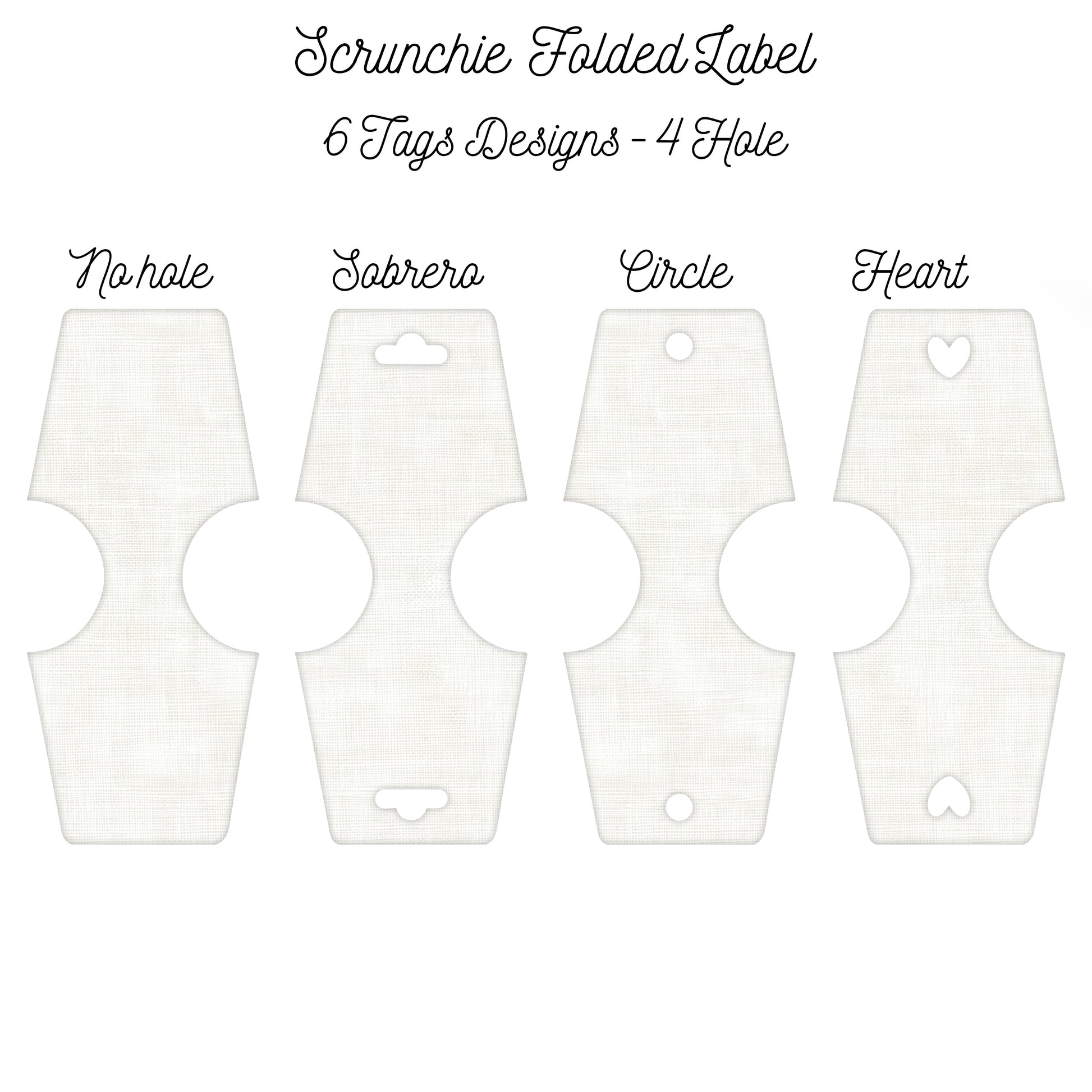 Jewelry/Hair Folded Tags Template |Hair Accesories Packaging Card Svg