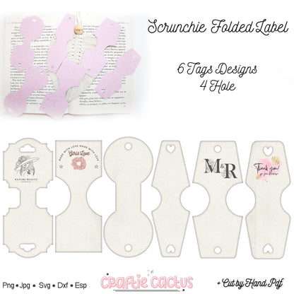 Jewelry/Hair Folded Tags Template |Hair Accesories Packaging Card Svg