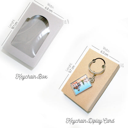 Boho Box Template with Window for Keychain Packaging Craftie Cactus