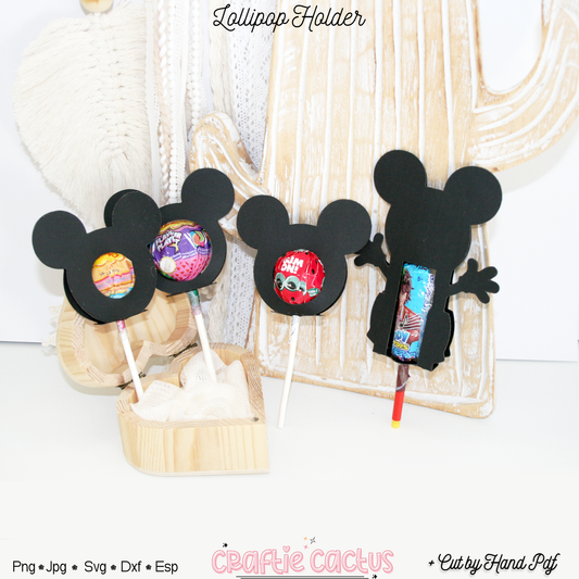 Mouse Lollipop Holder Template - Candy Packaging Craftie Cactus