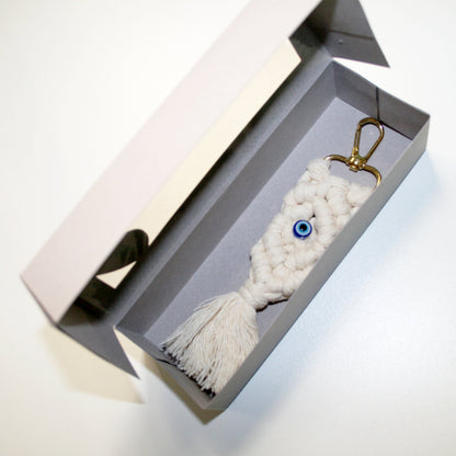 Rectangle Long Gift Box with heart window ( extra Display Card for Keychain Macrame ) Craftie Cactus