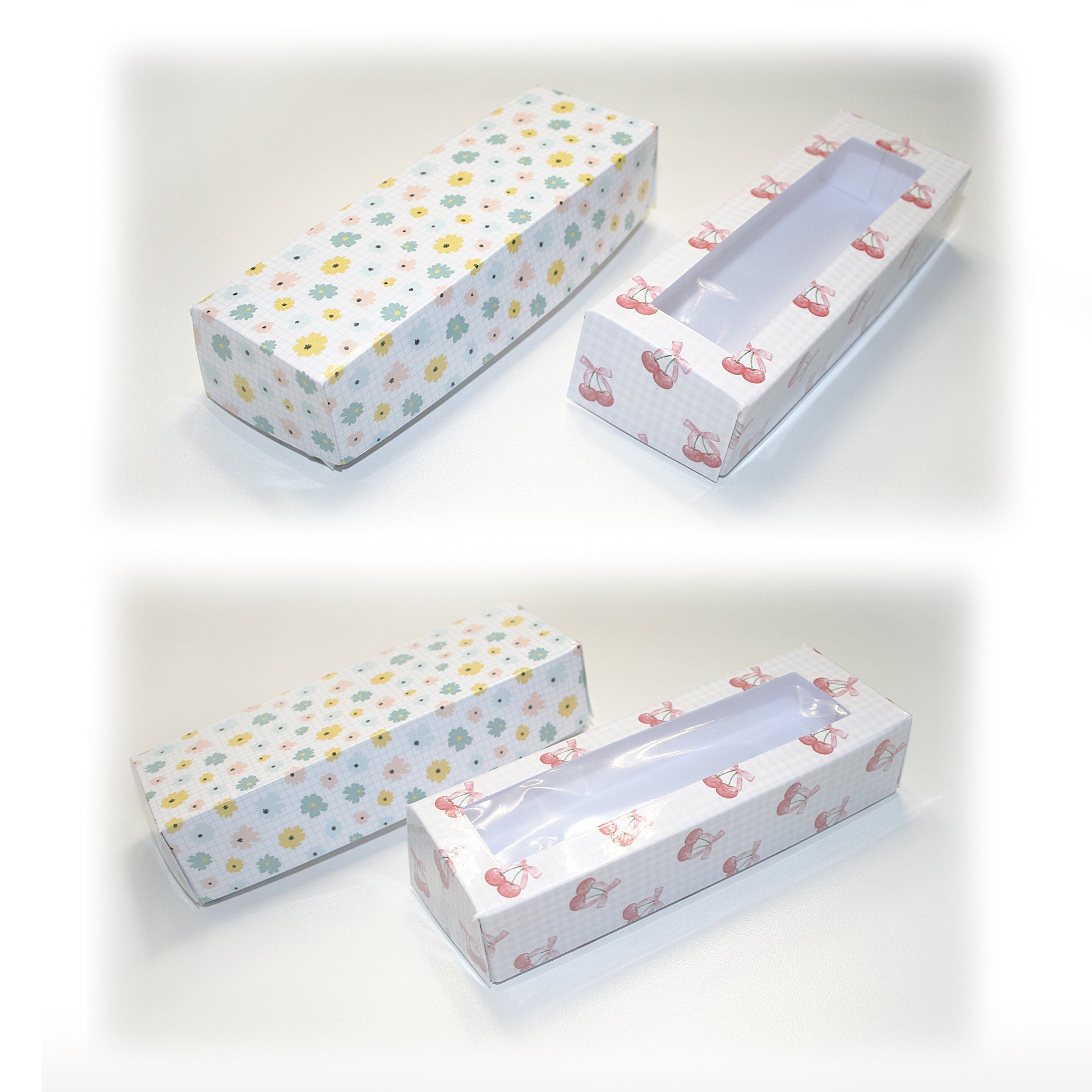 Rectangle Long Gift Box with window ( extra Display Card for Keychain Macrame ) Craftie Cactus