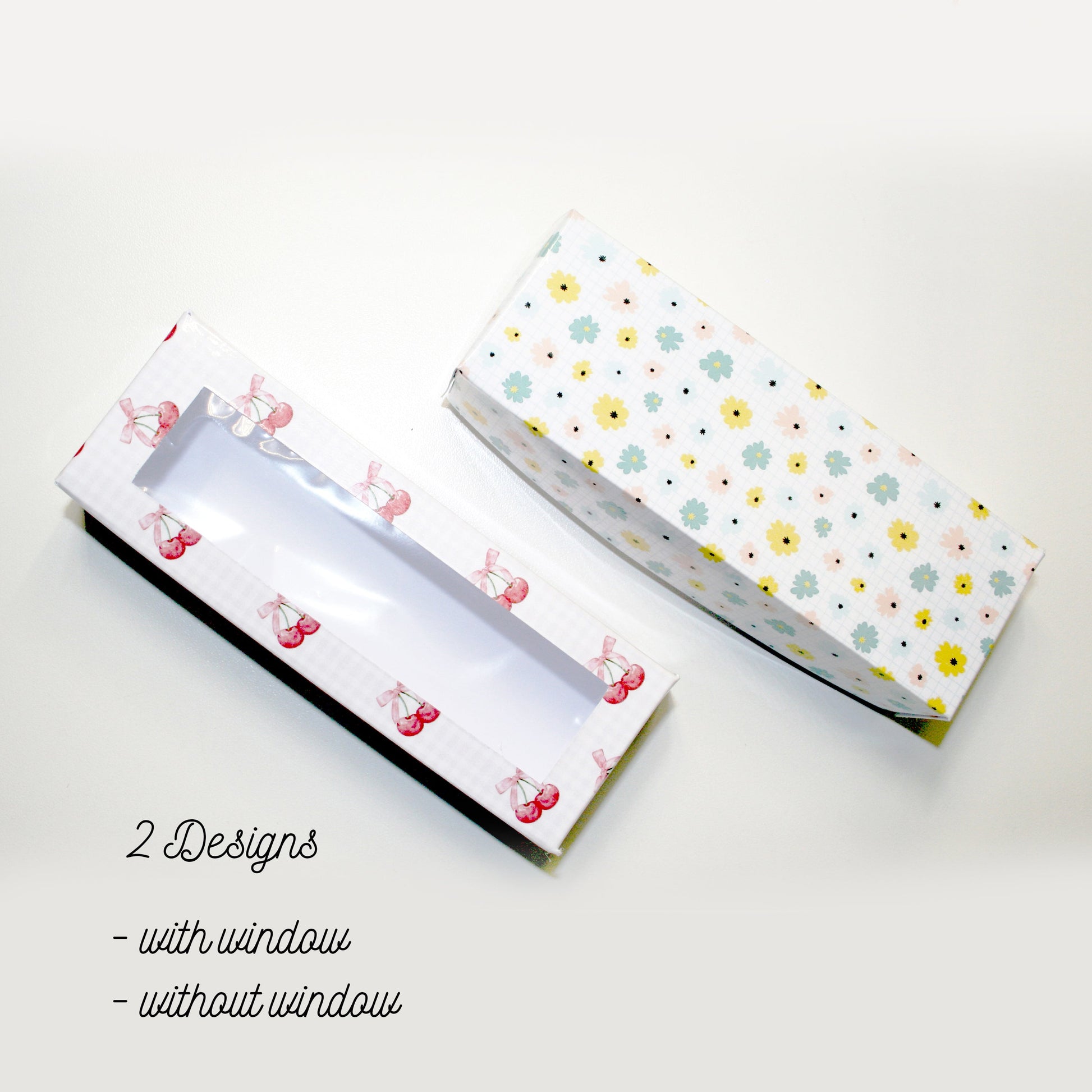 Rectangle Long Gift Box with window ( extra Display Card for Keychain Macrame ) Craftie Cactus