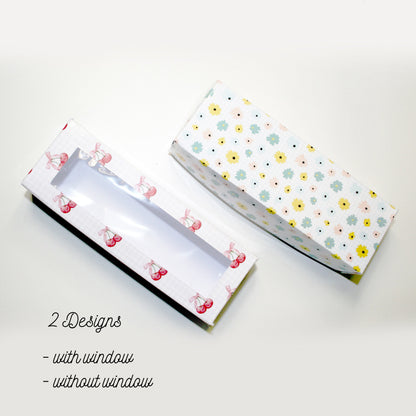 Rectangle Long Gift Box with window ( extra Display Card for Keychain Macrame ) Craftie Cactus