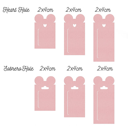 Mouse Barrettes Display Card Svg | Hair Packaging Card Template | Small Business Packaging