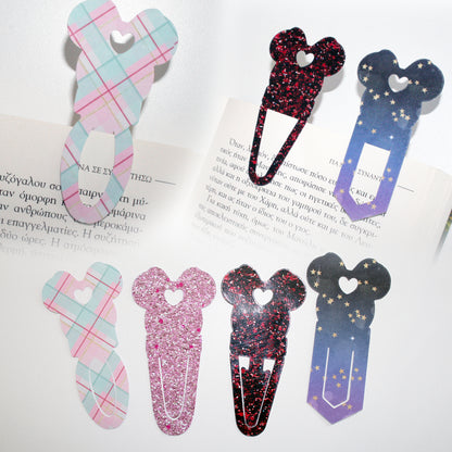 Girl Mouse Paperclip Bookmark Svg Template for Book Lovers | Cute Reading Accessories | Bookmark Cut Files | Gifts for book lovers