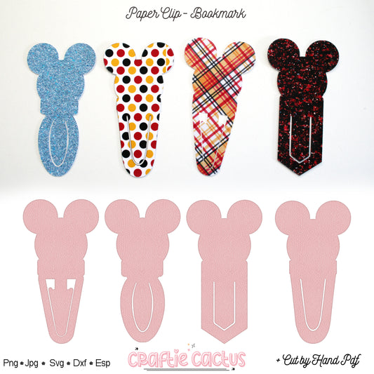 Mouse Paperclip Bookmark Svg Template for Book Lovers | Cute Reading Accessories | Bookmark Cut Files | Gifts for book lovers