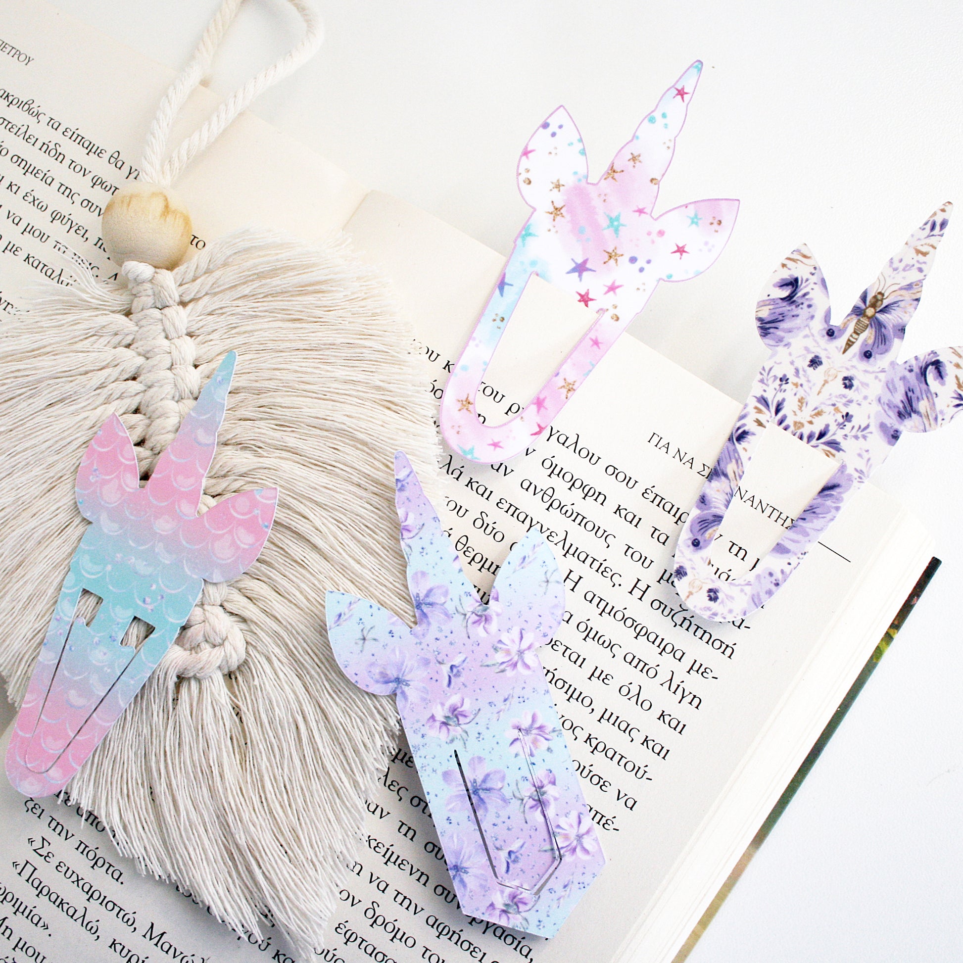 Unicorn Paperclip Bookmark Svg Template for Book Lovers | Cute Reading Accessories | Bookmark Cut Files | Gifts for book lovers