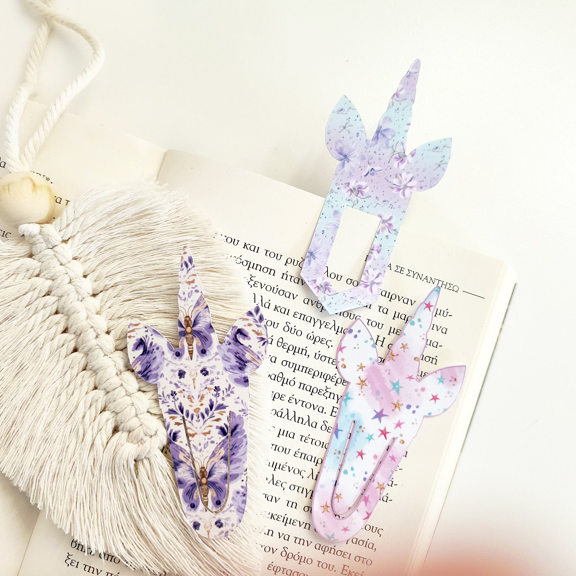 Unicorn Paperclip Bookmark Svg Template for Book Lovers | Cute Reading Accessories | Bookmark Cut Files | Gifts for book lovers