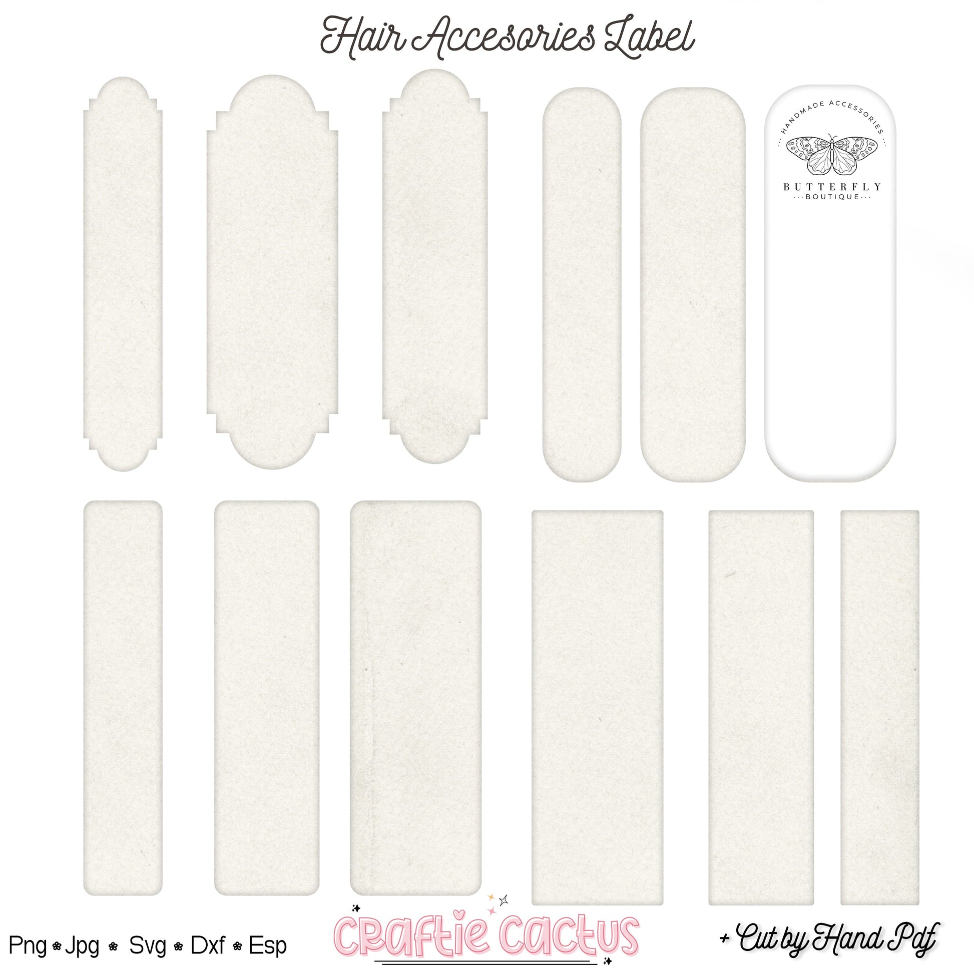 Hair Accesories Label Template |Hair Accesories Packaging Label Svg
