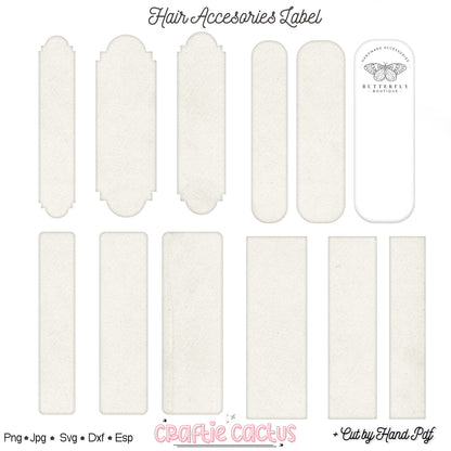 Hair Accesories Label Template |Hair Accesories Packaging Label Svg