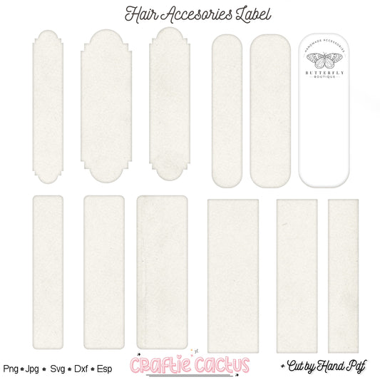 Hair Accesories Label Template |Hair Accesories Packaging Label Svg