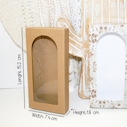 Boho Wedding Favor Box Template with window Craftie Cactus