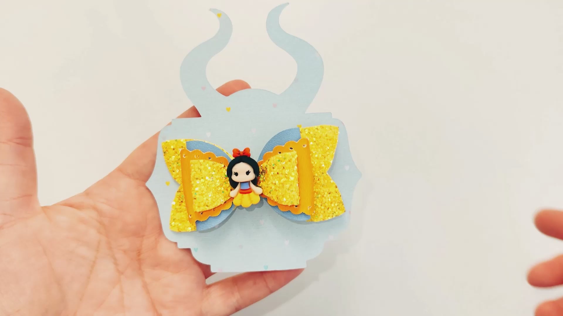  Display Card Template for Hair Bow Packaging