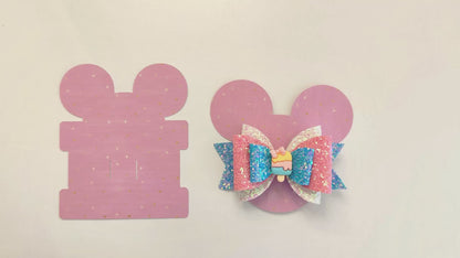 Display Card Svg Template for Hair Bow - Cute Hair Packaging Card v5