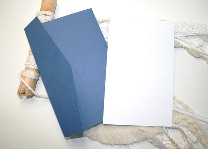 Tri Fold Wedding Envelope with pocket Cards & Envelope Template SVG n.4 Craftie Cactus